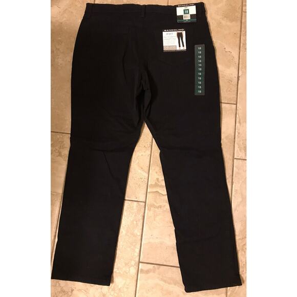 Bandolino Amy Women's Size 18 Black Modern Straight Leg Stretch Pants - Picture 4 of 5
